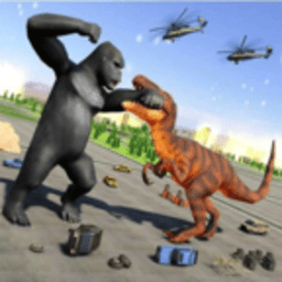 大猩猩恐龙袭击免费版(Gorilla Dinosaur Attack)
