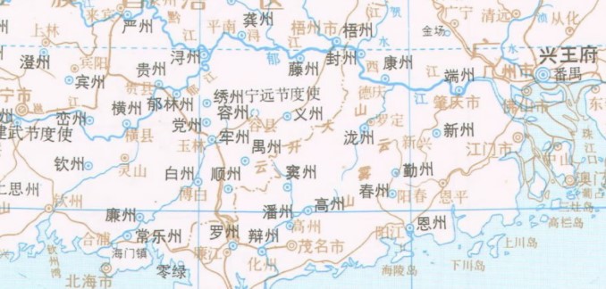 五代十国南汉地图 电子版0
