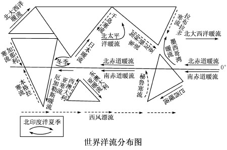 洋流分布图高清版下载-世界气候洋流图高清版jpg下载免费版-当易网