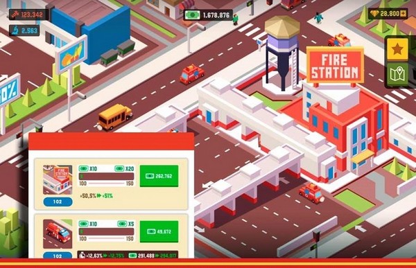 放置消防员帝国大亨中文版(Idle Firefighter Empire Tycoon) 截图0