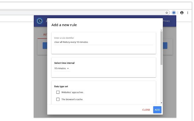 auto clear browsing data谷歌扩展