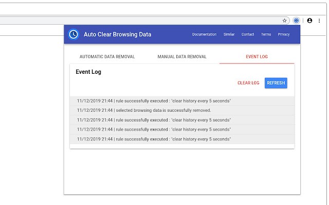 Auto Clear Browsing Data自动清除浏览数据插件 截图2