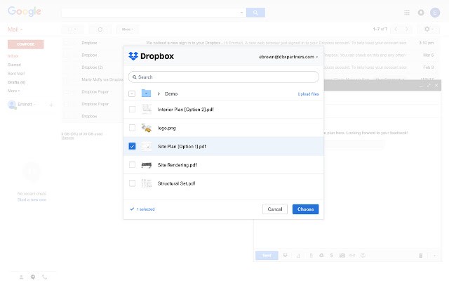dropbox for gmail插件