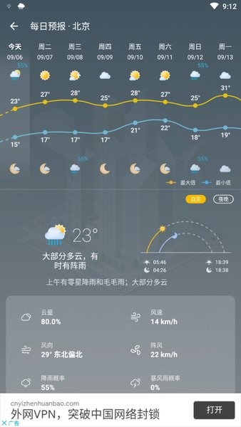 坚果天气app