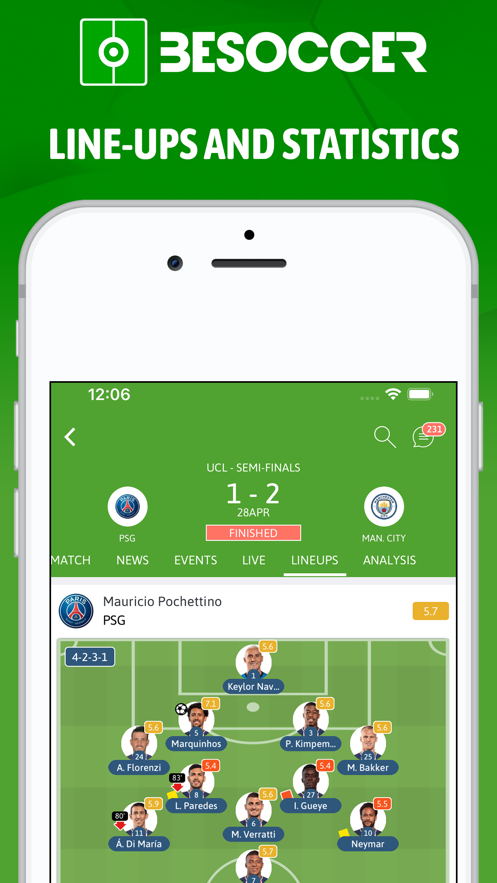 BeSoccer app v5.2.4.4 安卓版1