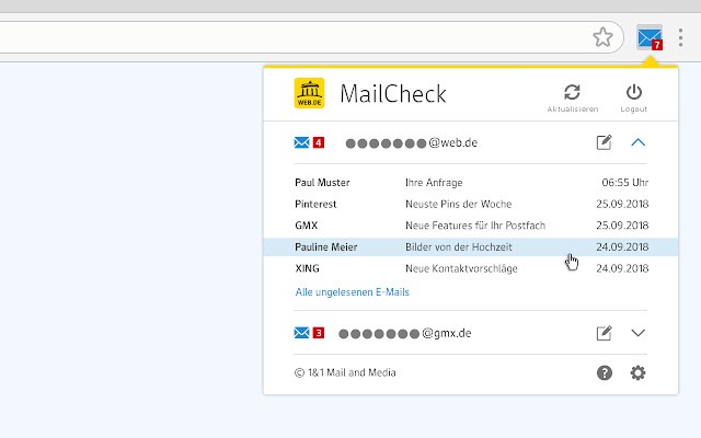 WEB.DE MailCheck谷歌版 截图0