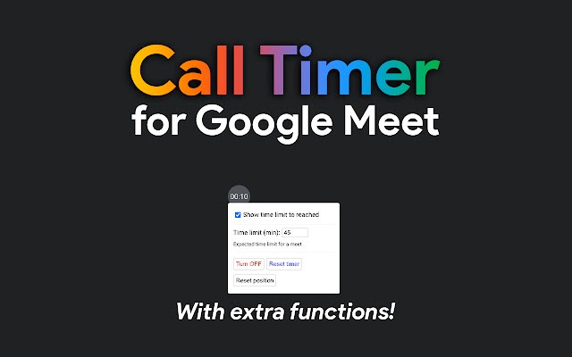 call timer for meet谷歌插件