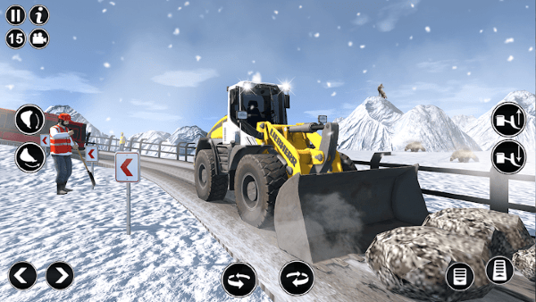 雪地挖掘机模拟器手机版(Snow Excavator Simulator Game) 截图0