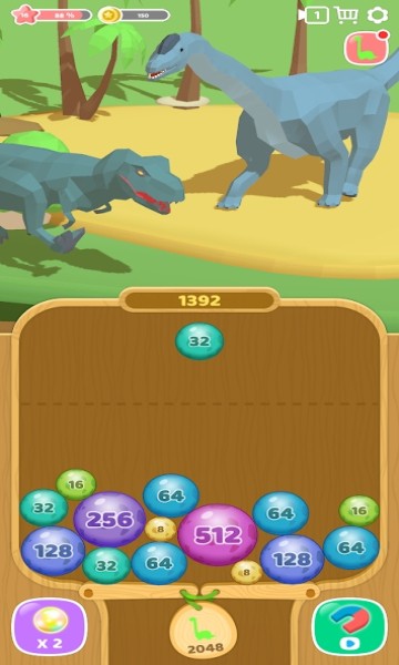 恐龙2048游戏 截图1