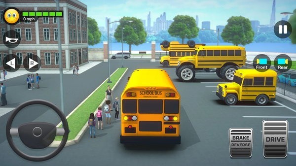 校车巴士模拟器手机版(SchoolDriver) 截图0