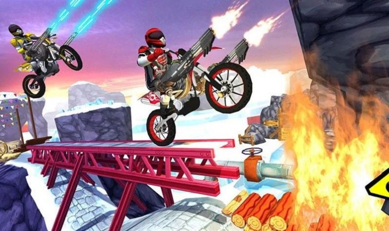 街机摩托车射击游戏正式版(Modern Bike Stunt Racing Moto Bike Shooting Game) 截图0