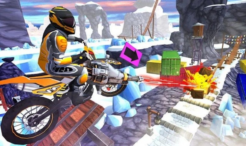 街机摩托车射击游戏正式版(Modern Bike Stunt Racing Moto Bike Shooting Game) 截图2