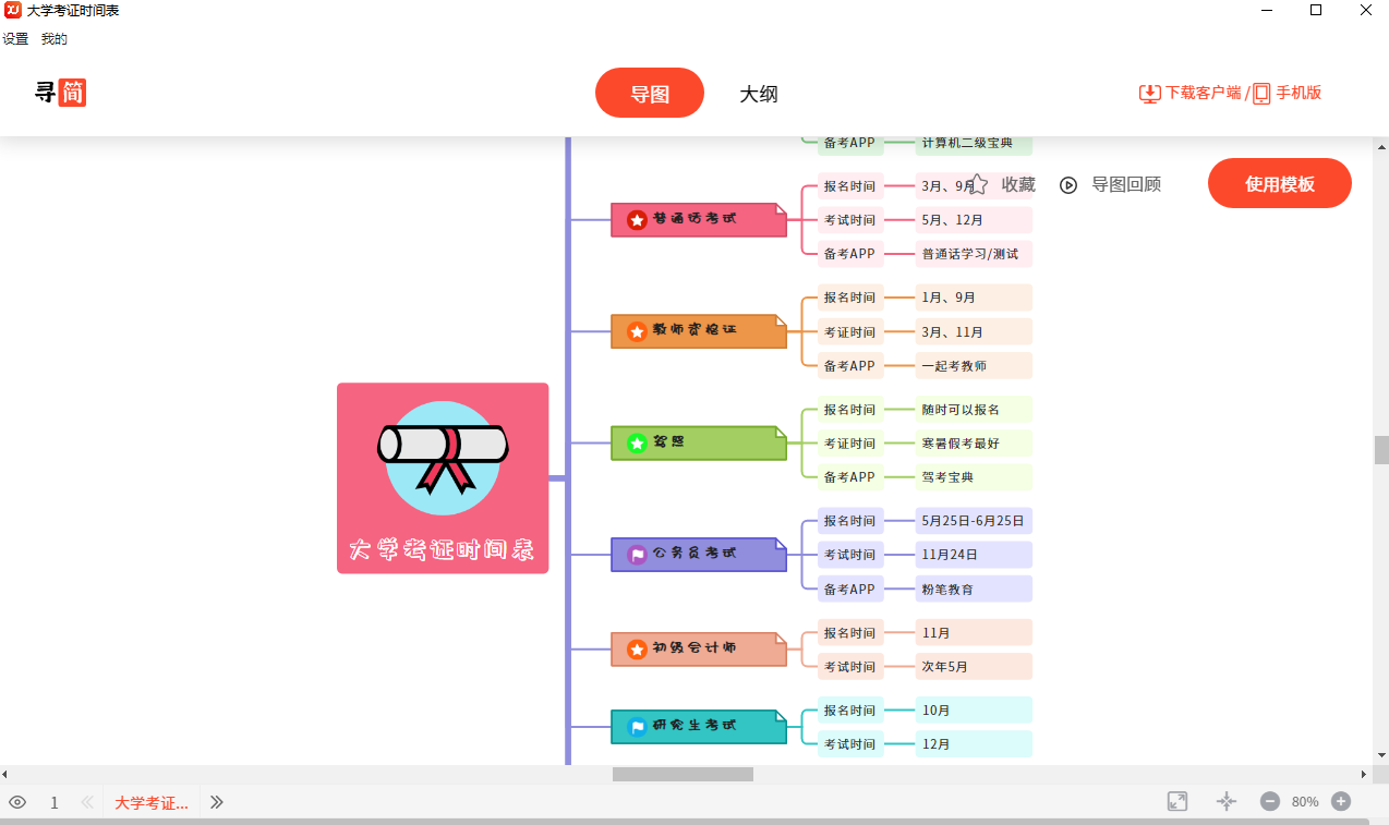 寻简思维导图老版 v3.1.63