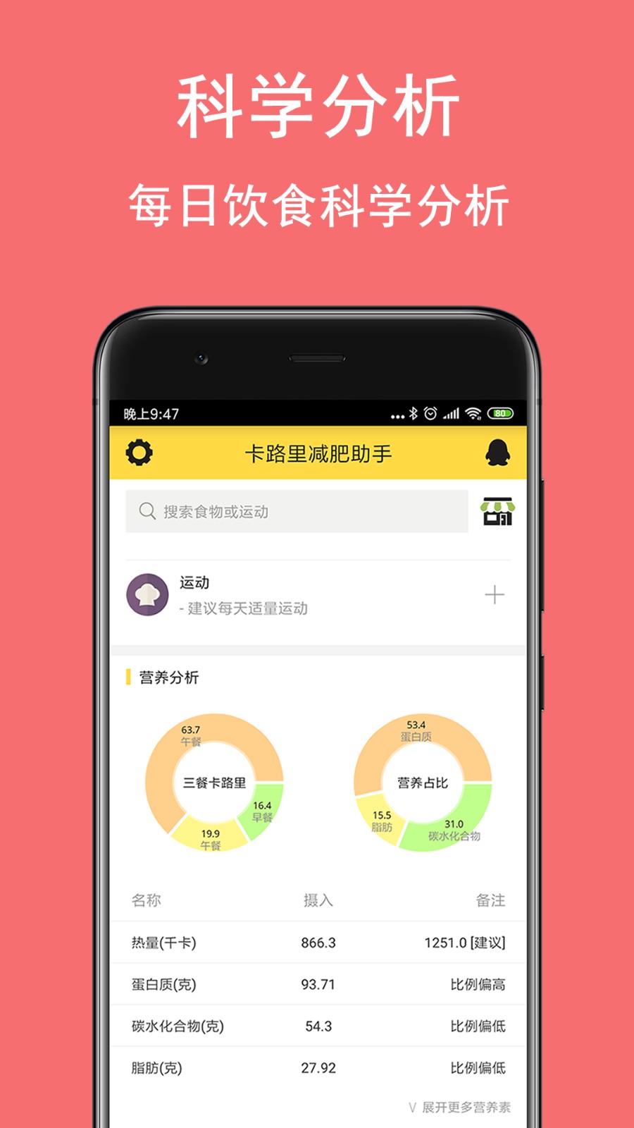 卡路里減肥助手每日打卡 v2.7.6安卓版 0
