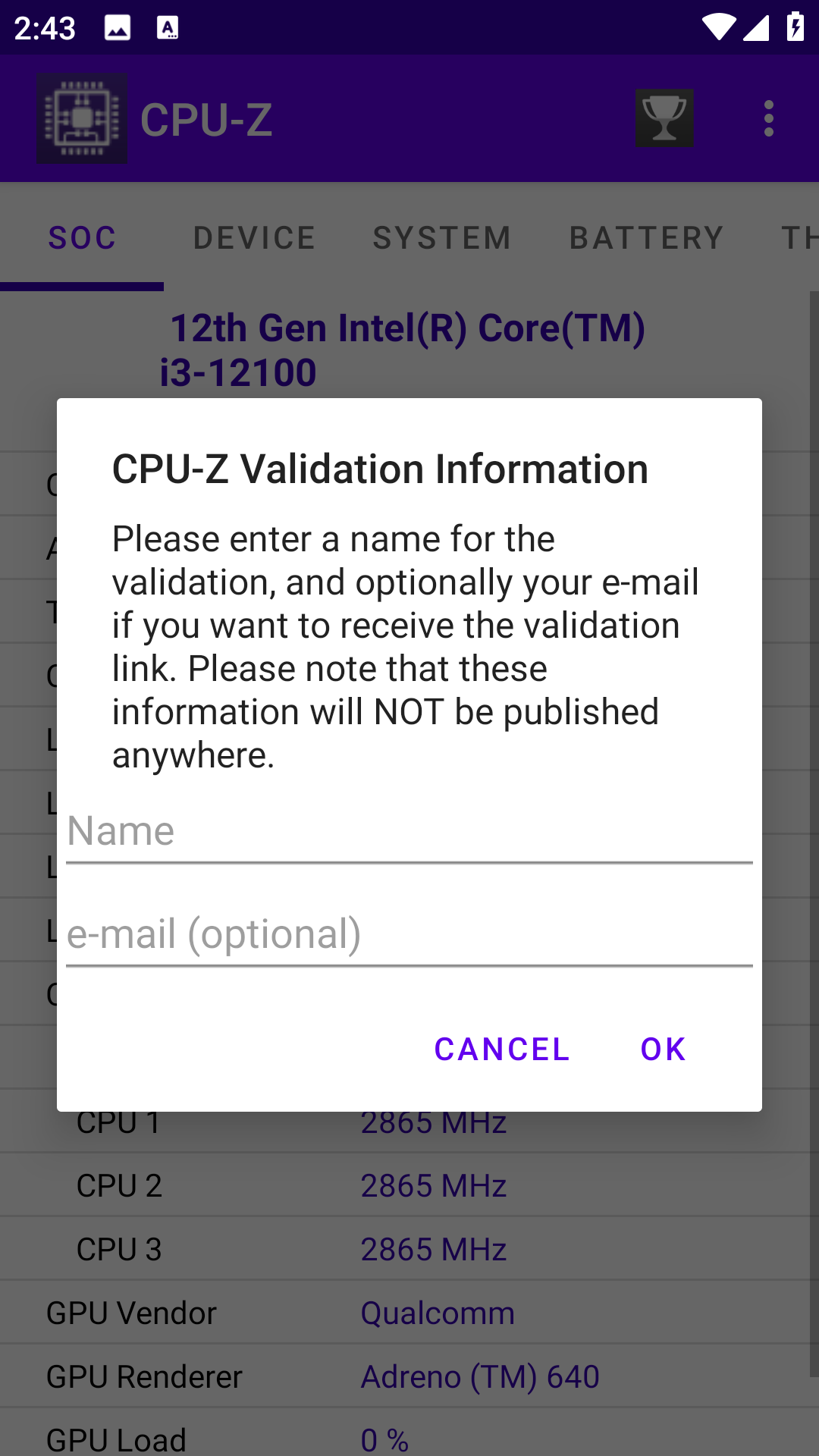 CPU-Z手機(jī)版 v1.51 安卓漢化版 0