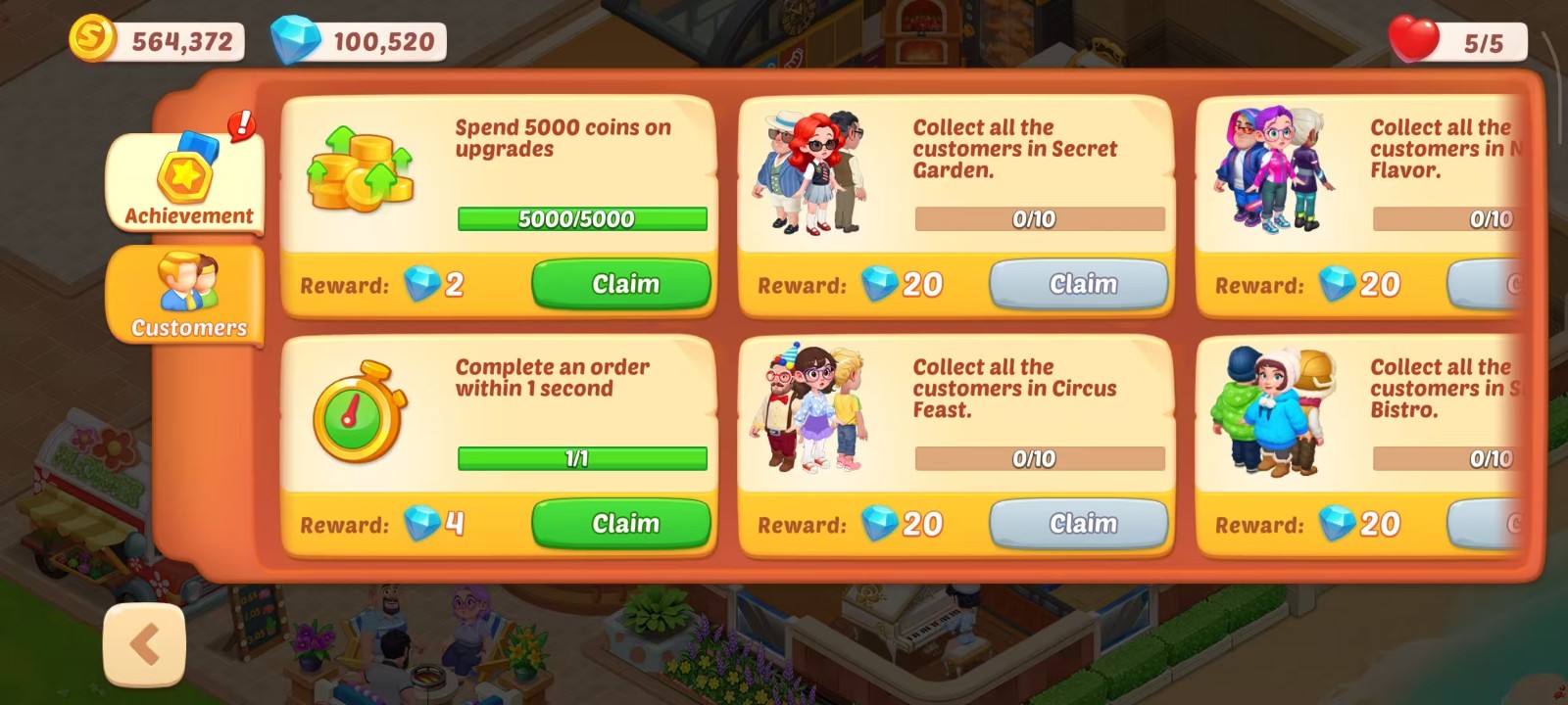 快樂晚餐故事無限金幣 v1.0.72 2